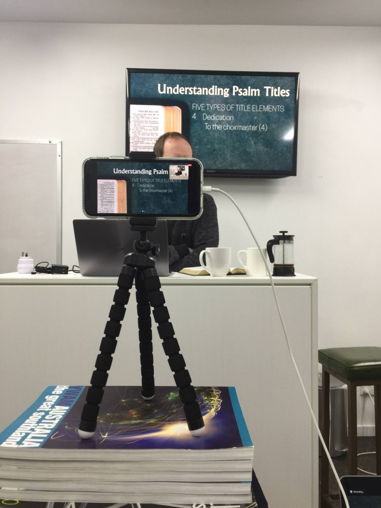 A little glimpse of our setup for our online students zooming in! 