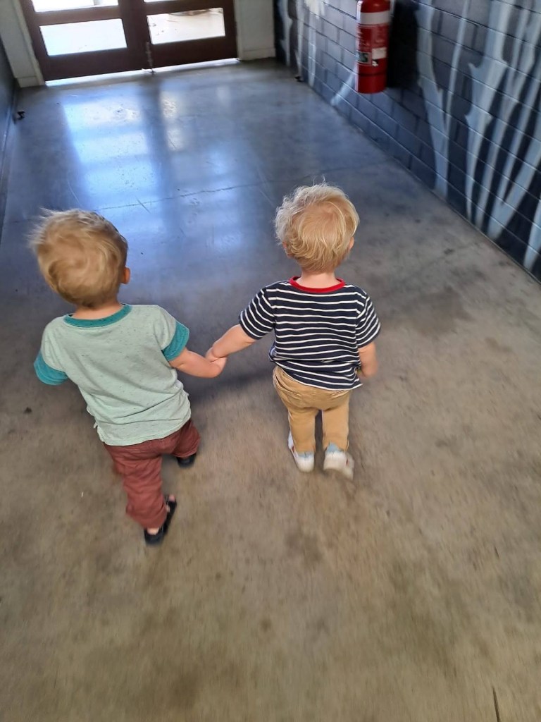 Levi and his friend Koa off to the park!