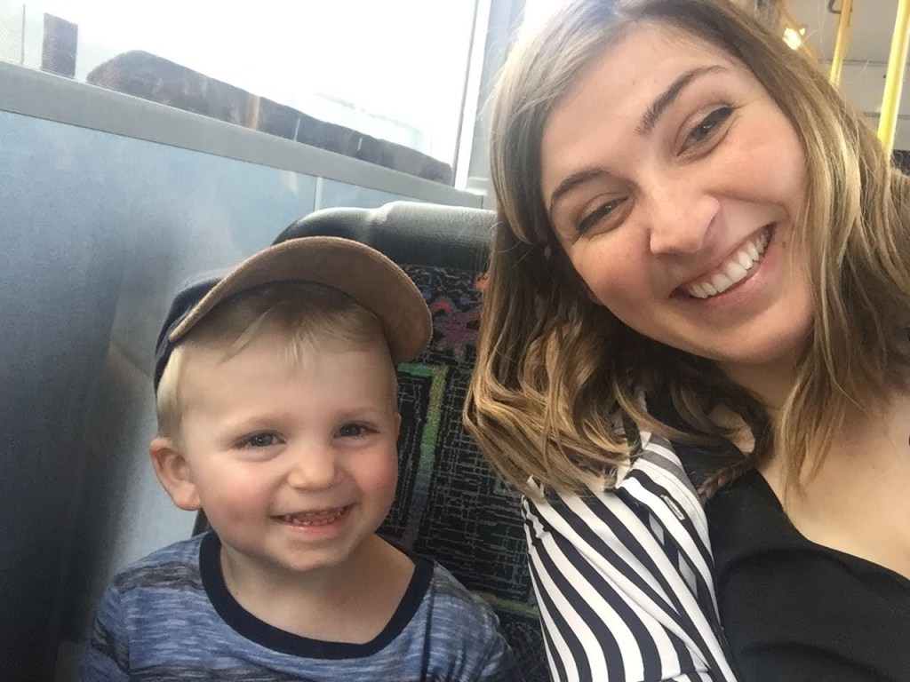 First time on a bus!